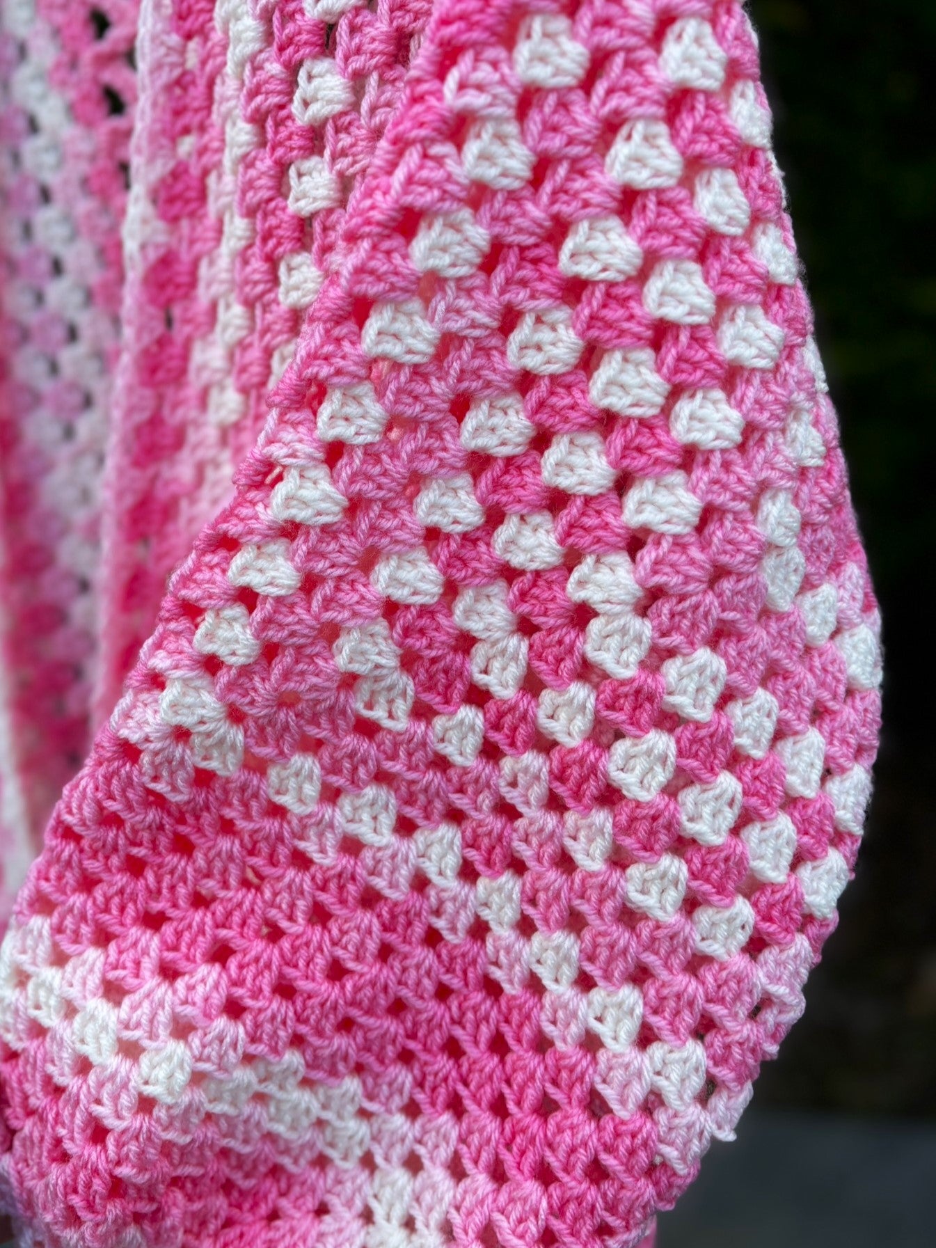 Lightweight Pink Ombre hexi cardigan