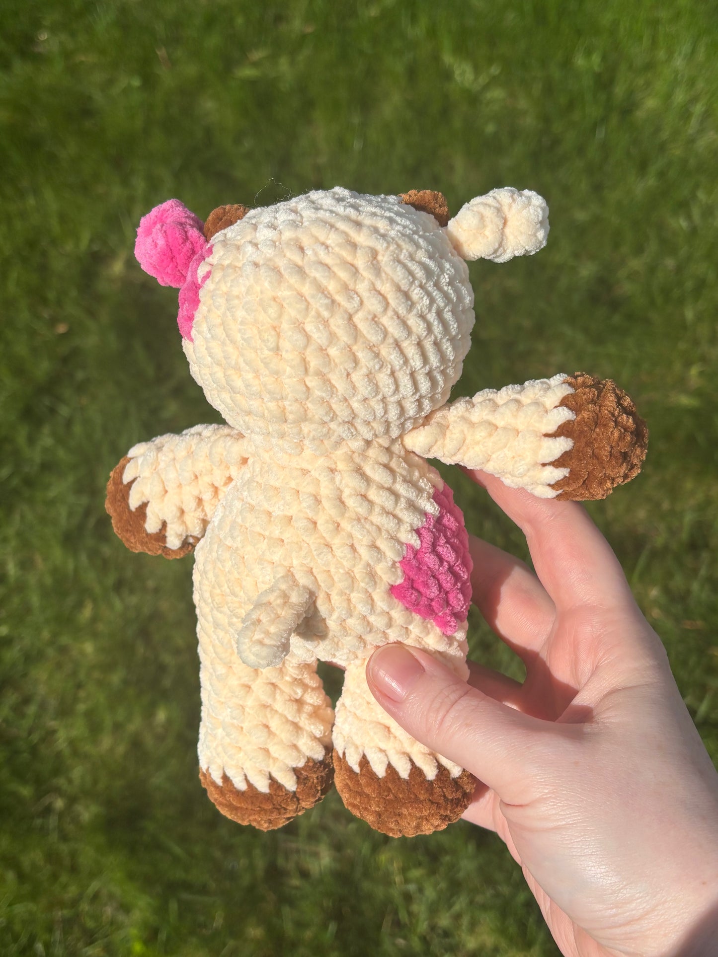 Crochet cow plushie