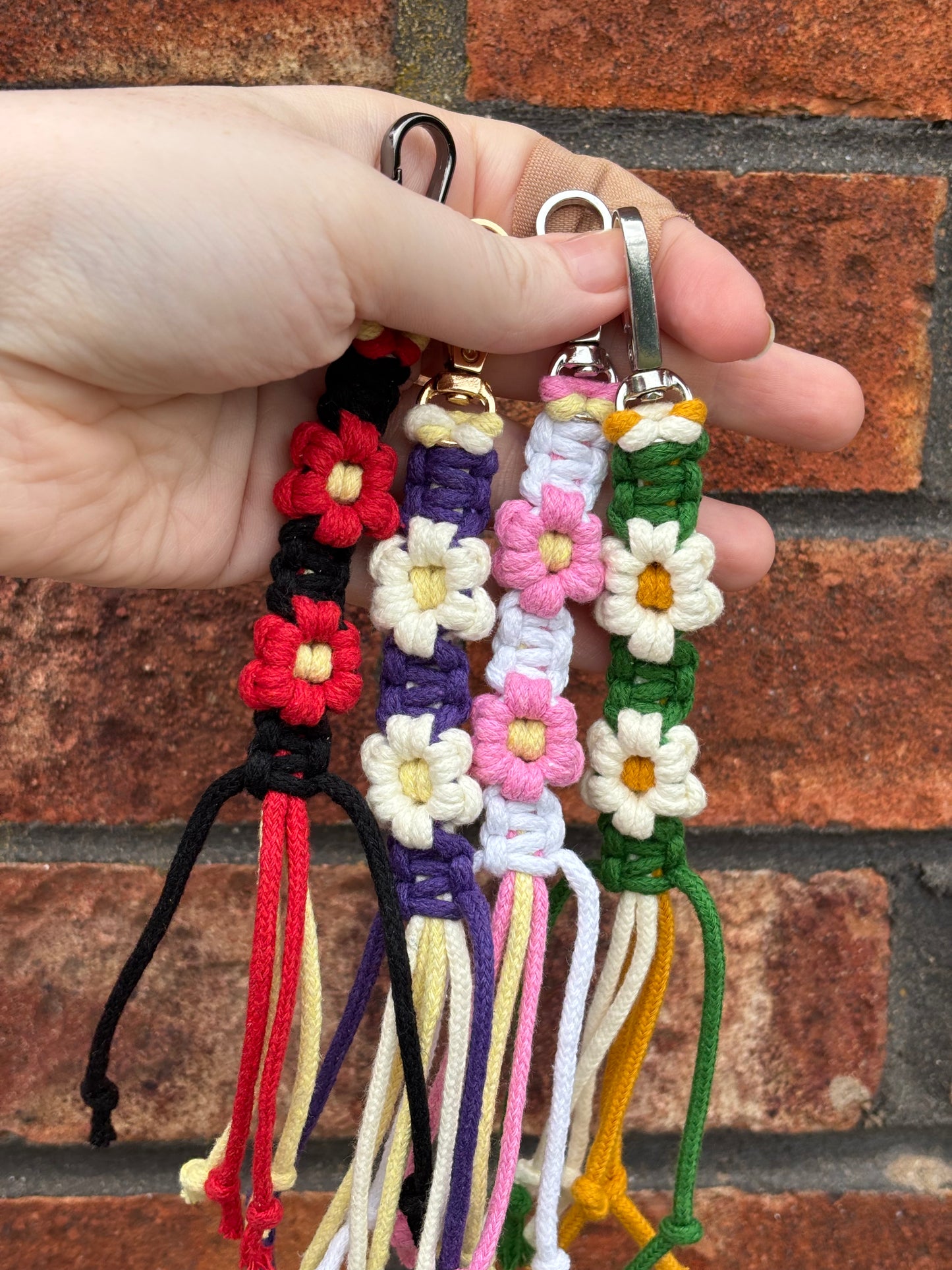 Macrame flower keychain DIY Kit
