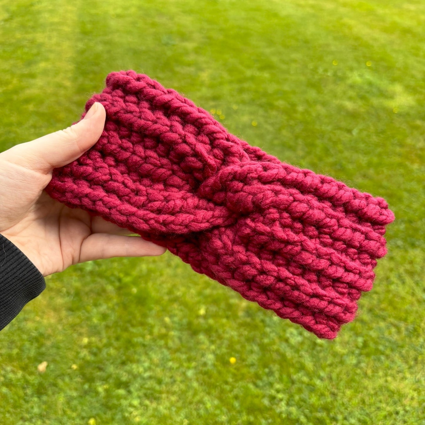 Chunky twisted headband ear-warmer