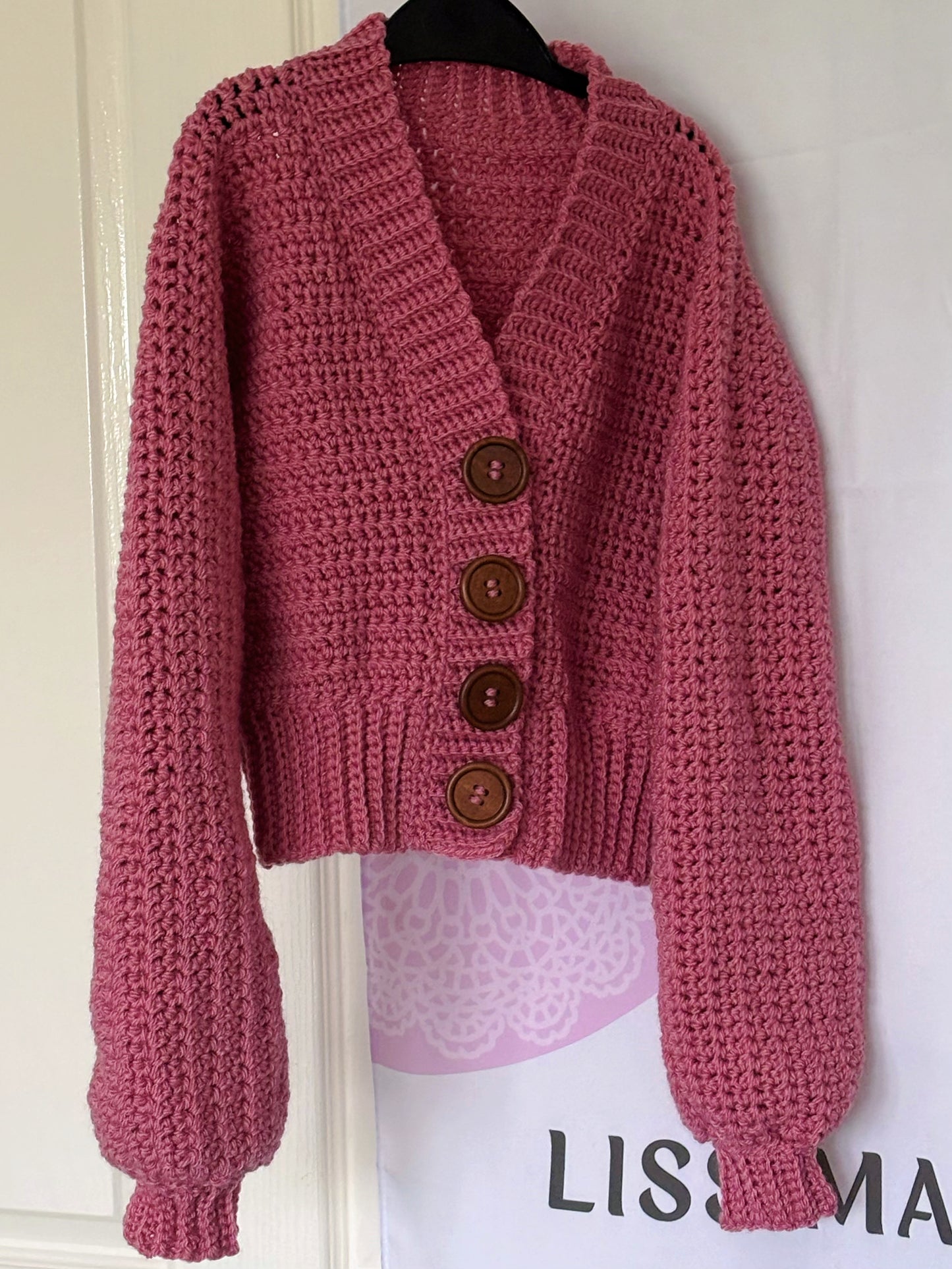 Dusty Pink Cropped Cardigan