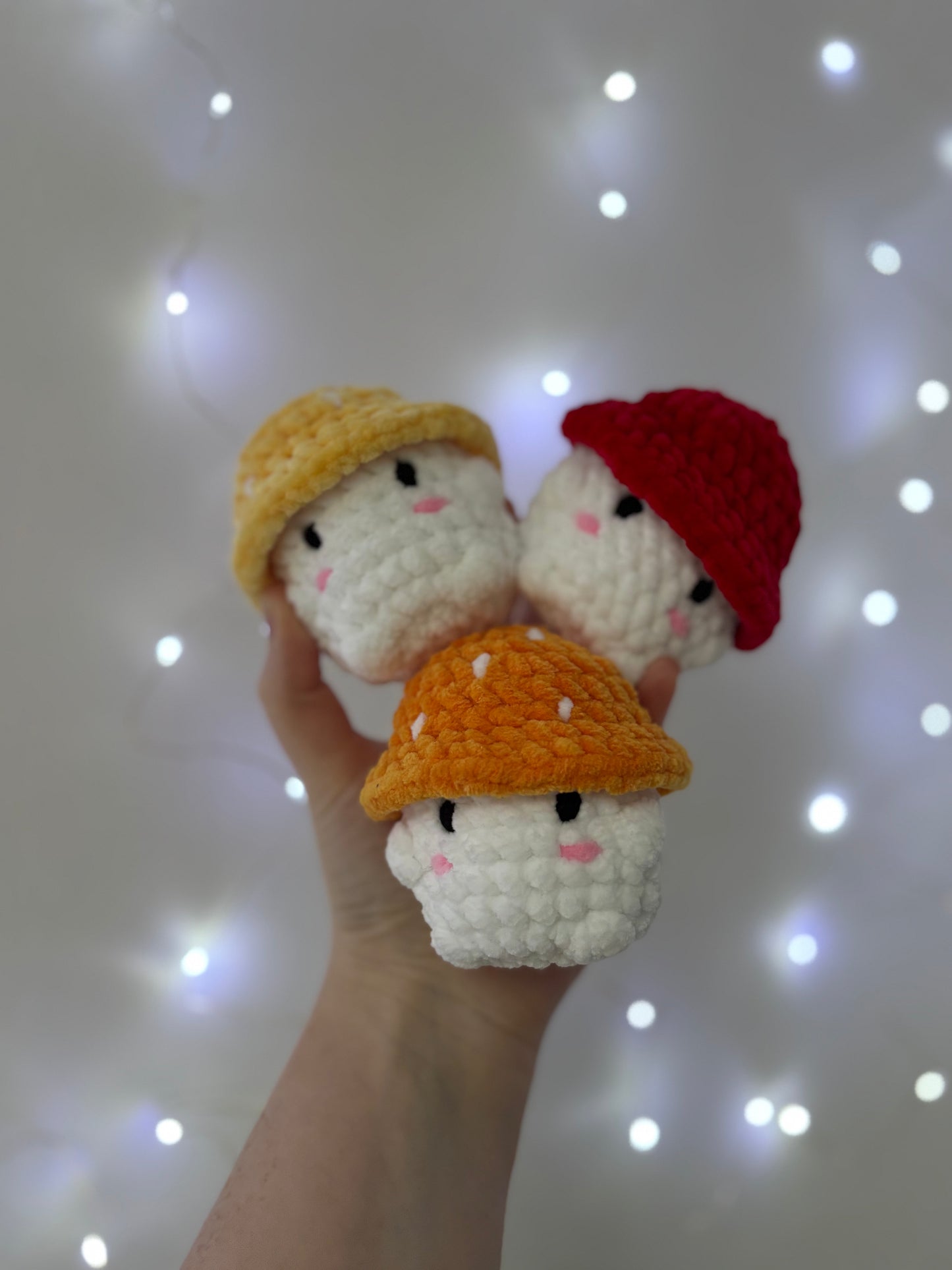 Cute Mushroom character crochet plushie