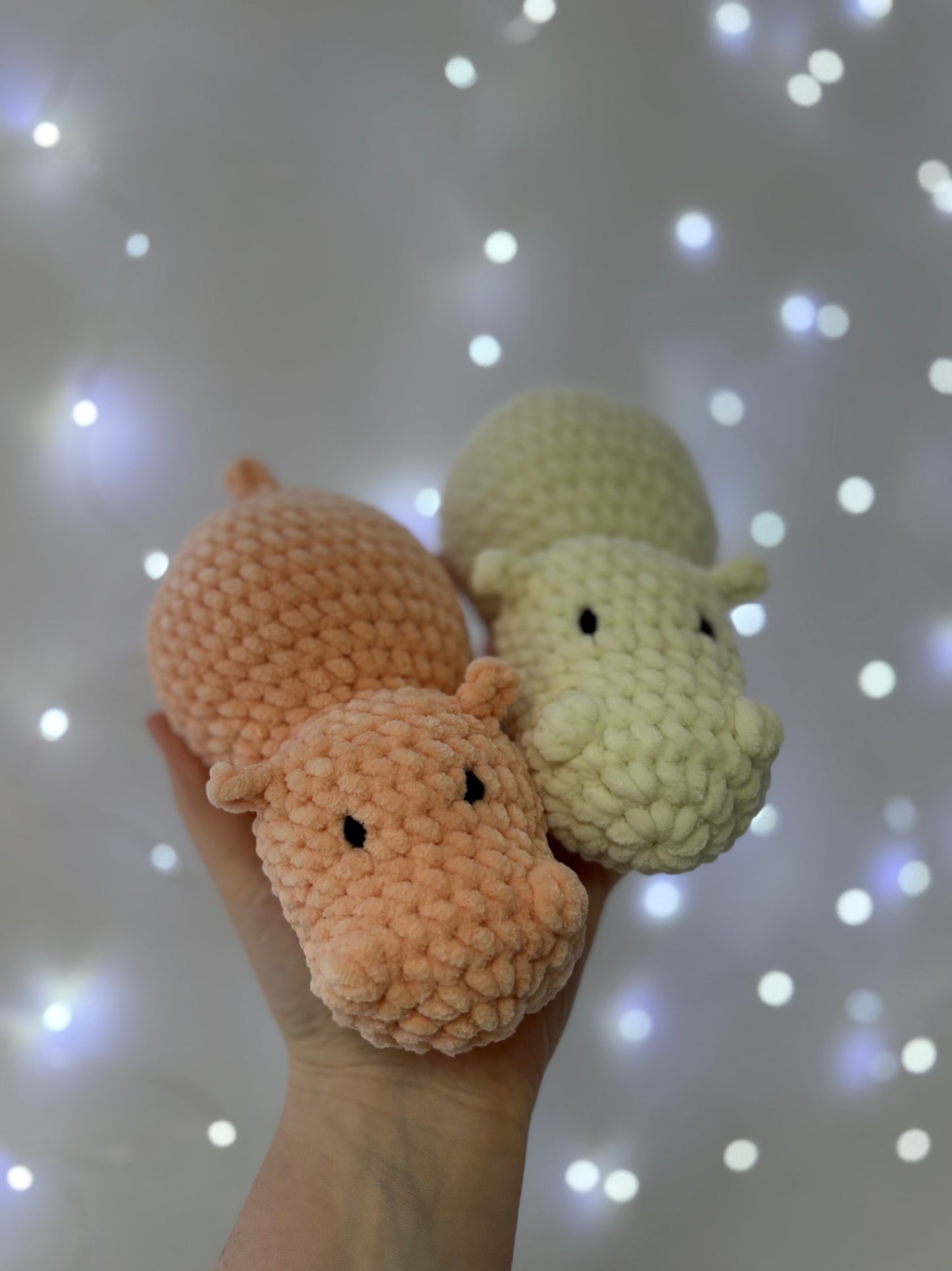 Mid Sized Hippo Crochet Plushie