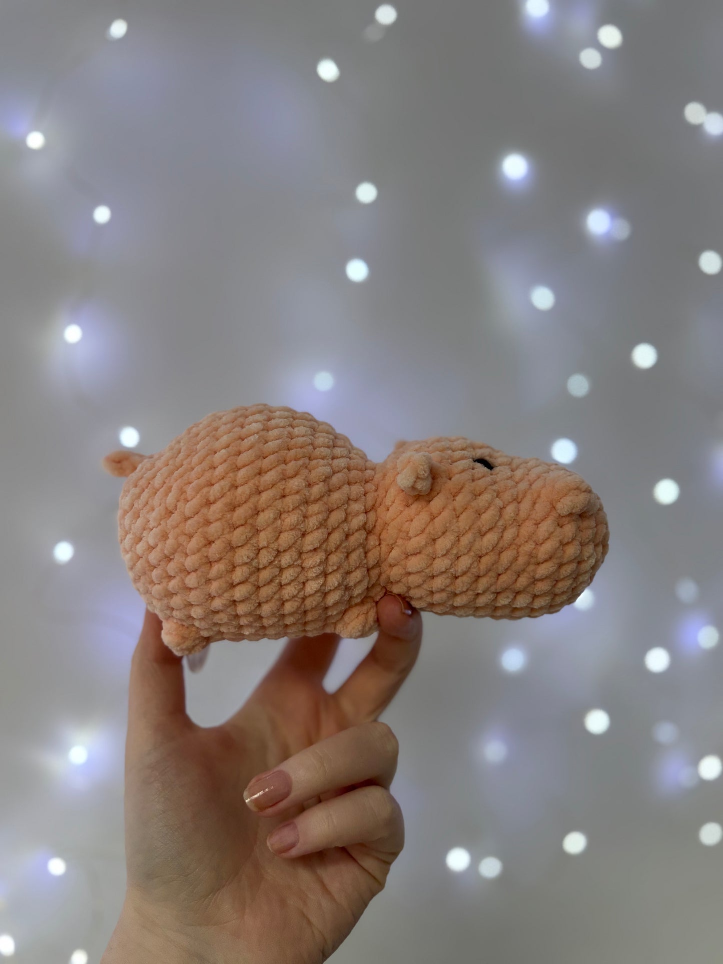 Mid Sized Hippo Crochet Plushie