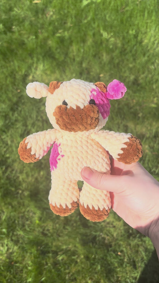 Crochet cow plushie